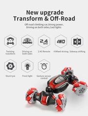 Gesture-Control Stunt Car – Hand‑Sensor 360° Spins, LED Lights & Remote