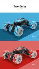 Gesture-Control Stunt Car – Hand‑Sensor 360° Spins, LED Lights & Remote