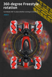 Gesture-Control Stunt Car – Hand‑Sensor 360° Spins, LED Lights & Remote