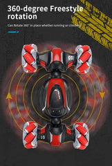 Gesture-Control Stunt Car – Hand‑Sensor 360° Spins, LED Lights & Remote