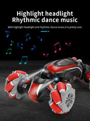 Gesture-Control Stunt Car – Hand‑Sensor 360° Spins, LED Lights & Remote