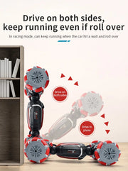Gesture-Control Stunt Car – Hand‑Sensor 360° Spins, LED Lights & Remote