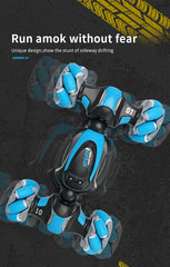 Gesture-Control Stunt Car – Hand‑Sensor 360° Spins, LED Lights & Remote