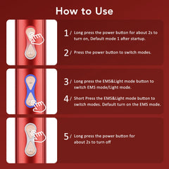 Electric Scalp Massage Comb Blue Red LED Light Therapy Brush