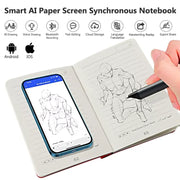Digital Handwriting Note Book Smart Sync Pen Diary , AI ,Voice Drawing Bluetooth Writing Pads Playback