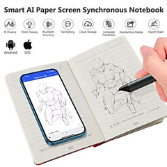 Digital Handwriting Note Book Smart Sync Pen Diary , AI ,Voice Drawing Bluetooth Writing Pads Playback