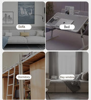 Lift Foldable Laptop Table for Bed Stand for Working Read with Radiator Drawer