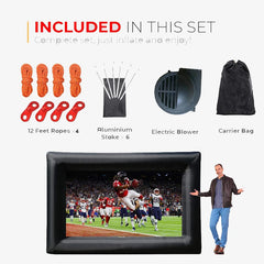 8ft 10ft 18ft Inflatable Outdoor Projector Movies Screen with Low-Noise Blower