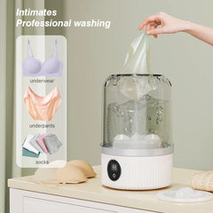 Wireless Mini Washing Machine – Portable Underwear/Socks Cleaner (1 L)