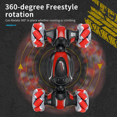 Gesture-Control Stunt Car – Hand‑Sensor 360° Spins, LED Lights & Remote