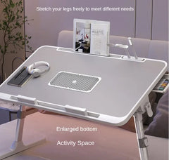 Lift Foldable Laptop Table for Bed Stand for Working Read with Radiator Drawer