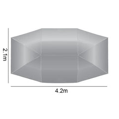 4.2x2.1m Car Summer Sunshade Umbrella Fully Automatic, Remote Control Portable Canopy Cover
