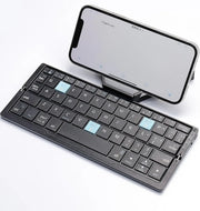 Rechargeable Bluetooth Keyboard for Laptop iPad Phone Mini Portable Folding Keyboard