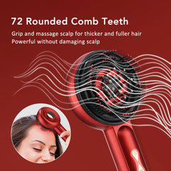 Electric Scalp Massage Comb Blue Red LED Light Therapy Brush