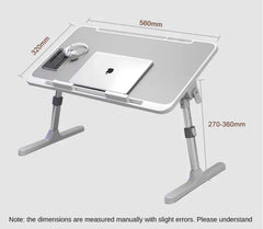 Lift Foldable Laptop Table for Bed Stand for Working Read with Radiator Drawer