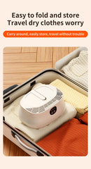 Mini Dryer Foldable Electric With Dryer Bag And Time Set Travel Style
