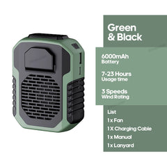 Kinscoter 6000mAh Hanging Neck/Waist Fan