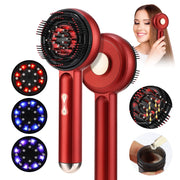 Electric Scalp Massage Comb Blue Red LED Light Therapy Brush