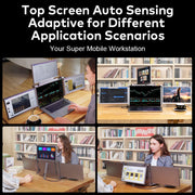14 inches Laptop Expansion Screen 1080P FHD with 1 Cable for 3 Displays for 13.6-17.3 inch Laptop