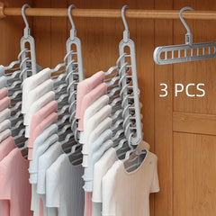 3pcs, Plastic 9/1 Foldable Hangers