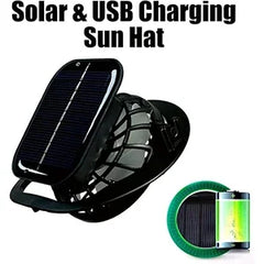 Men’s Solar Fan Sun Hat – Wide Brim UPF 50+ Protection | Dual Power (USB + Solar) | Adjustable Outdoor Hat for Beach, Hiking & Fishing