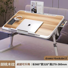 Lift Foldable Laptop Table for Bed Stand for Working Read with Radiator Drawer