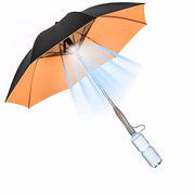 3in1 Fan  Umbrella , Summer Cooling Sun Block, With Fan Mist Spray Battery Supply