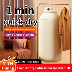 Mini Dryer Foldable Electric With Dryer Bag And Time Set Travel Style