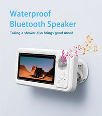 IPX4 Waterproof Phone Case with Bluetooth Speaker Wall Mount Phone Holder