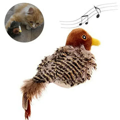 Bird Cat Toy for Indoor, Interactive Catnip Toys, Simulated Chirping Flapping Wings Bird, Upgrade Plush Kitten Exercise Toys