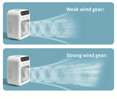 USB Rechargeable Mini Air Conditioner Fan, Cooling Device with Lithium Battery for Home Office Dorm Use
