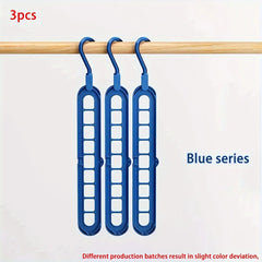 3pcs, Plastic 9/1 Foldable Hangers