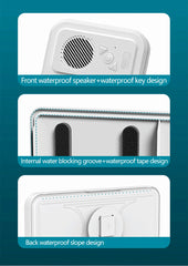 IPX4 Waterproof Phone Case with Bluetooth Speaker Wall Mount Phone Holder