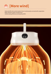 Mini Dryer Foldable Electric With Dryer Bag And Time Set Travel Style