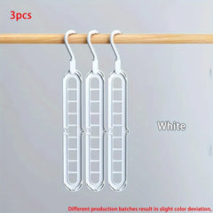 3pcs, Plastic 9/1 Foldable Hangers