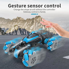 Gesture-Control Stunt Car – Hand‑Sensor 360° Spins, LED Lights & Remote
