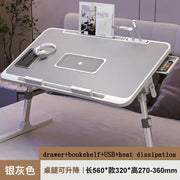 Lift Foldable Laptop Table for Bed Stand for Working Read with Radiator Drawer