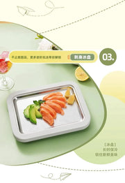 Ice Cream Maker Pan with 2 Scrapers