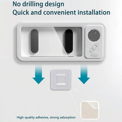 IPX4 Waterproof Phone Case with Bluetooth Speaker Wall Mount Phone Holder