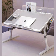 Lift Foldable Laptop Table for Bed Stand for Working Read with Radiator Drawer