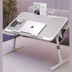 Lift Foldable Laptop Table for Bed Stand for Working Read with Radiator Drawer