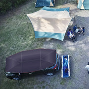 4.2x2.1m Car Summer Sunshade Umbrella Fully Automatic, Remote Control Portable Canopy Cover