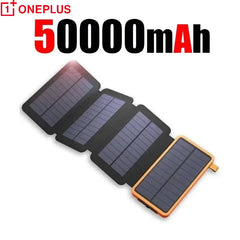 OnePlus 200000mAh Sun Powerbank, Folding Solar Panel USB, Camping Waterproof