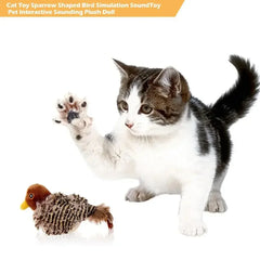 Bird Cat Toy for Indoor, Interactive Catnip Toys, Simulated Chirping Flapping Wings Bird, Upgrade Plush Kitten Exercise Toys