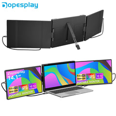 Dopesplay Triple Dual Laptop Screen Extender FHD 1200P 14.1 inch ,For Windows Mac Android Laptops 14-17.3inch