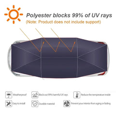 4.2x2.1m Car Summer Sunshade Umbrella Fully Automatic, Remote Control Portable Canopy Cover