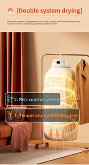 Mini Dryer Foldable Electric With Dryer Bag And Time Set Travel Style