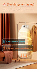 Mini Dryer Foldable Electric With Dryer Bag And Time Set Travel Style