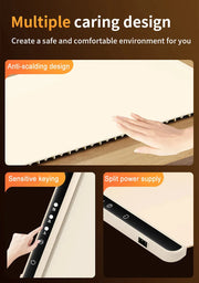 Food Warming Mat - Fast Heating Silicone Electric Warming Tray with 4 Level Temperature, Raised Feet Protects Table, Roll Up Buffet Hot Plates Heat Pad, Portable Food Warmer for Parties Home Travel