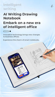 Digital Handwriting Note Book Smart Sync Pen Diary , AI ,Voice Drawing Bluetooth Writing Pads Playback